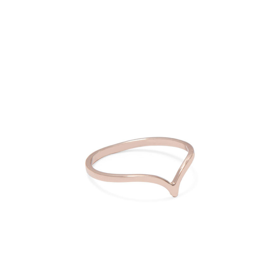 Rose Gold Chevron Ring