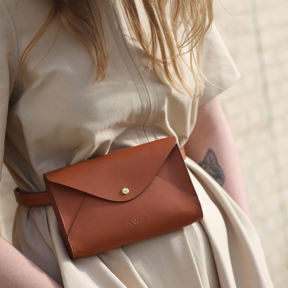 Women's bag, Leather Bag, Belt bag, Handmade in London, London Bags, Day bag, Fashion Style