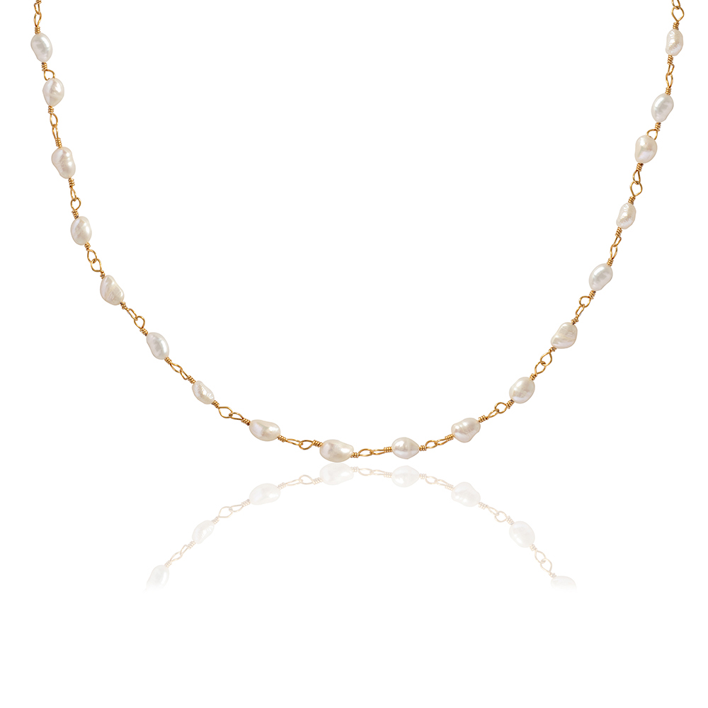 Tiny Pearl Necklace Jewellery A Weathered Penny