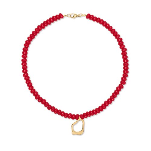 Kari Beaded Necklace ~ Red