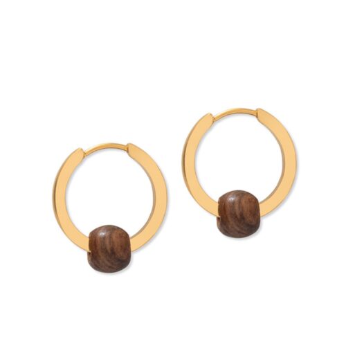 Gold Wooden Hoops