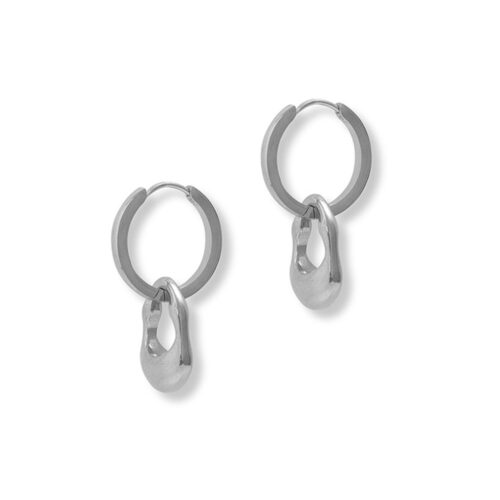 Silver Neve Hoops
