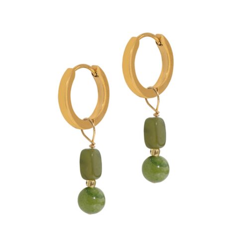 Gold Olive Hoops